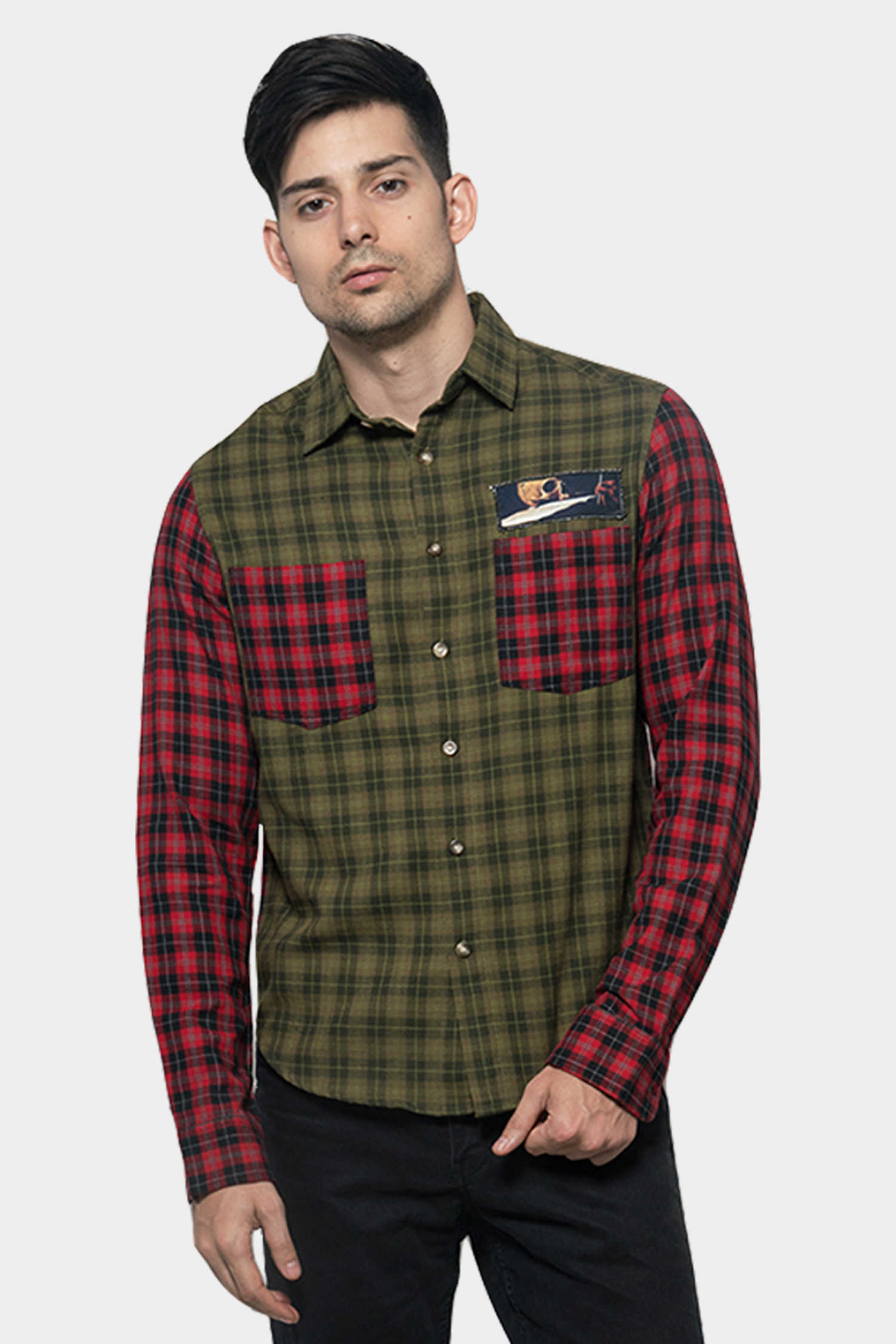 Product Men - Shirts - Saint John Green Shirt Pocket Green | Monstore