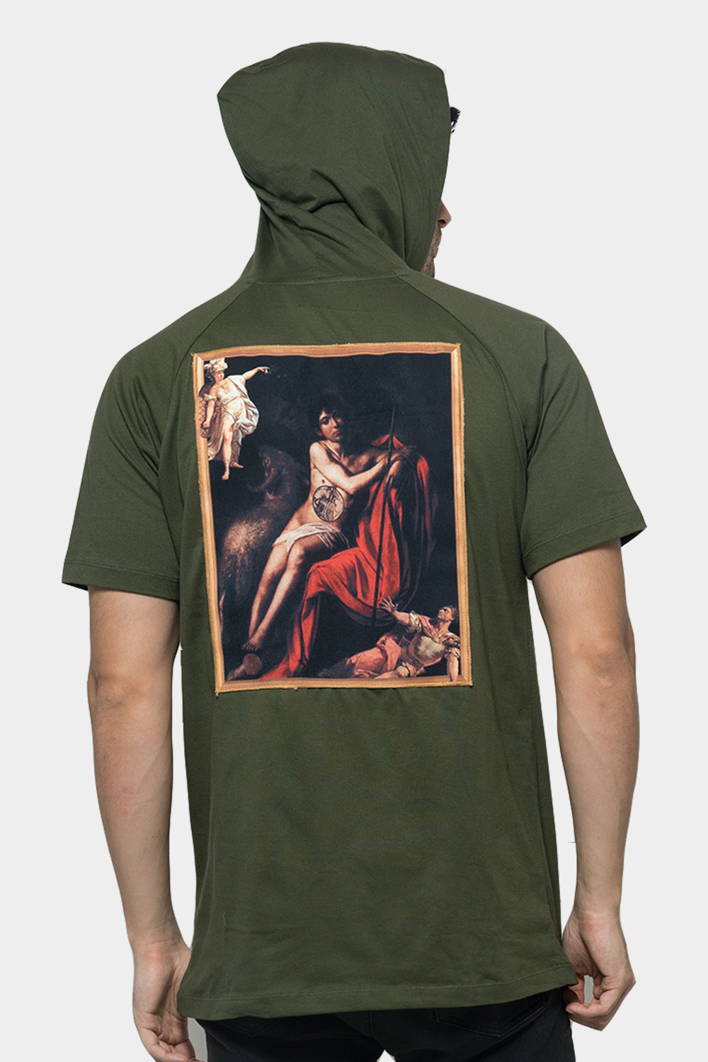 saints army green hoodie